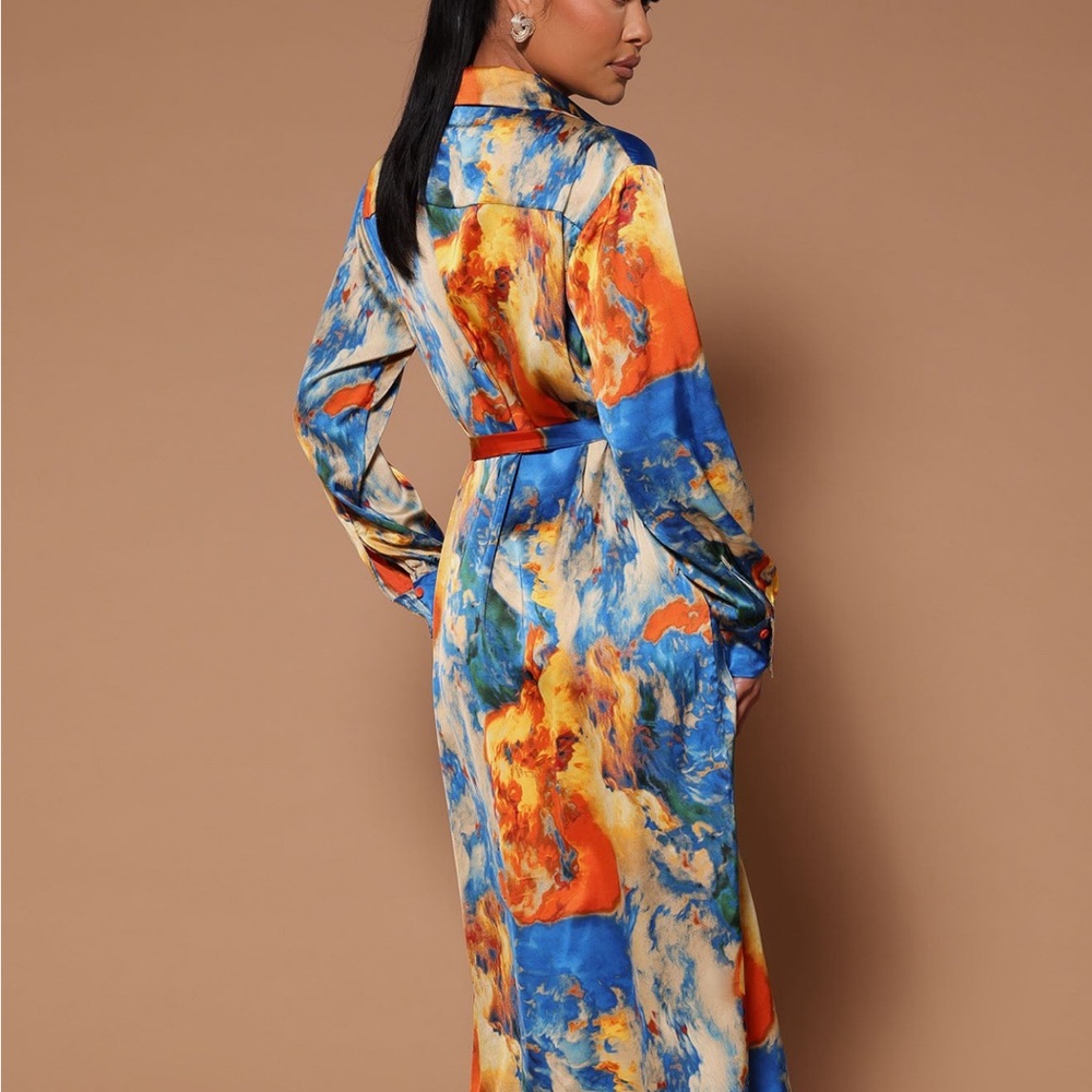 Satin midi dress